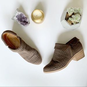 Crown Vintage Suede Tesla Bootie in brown